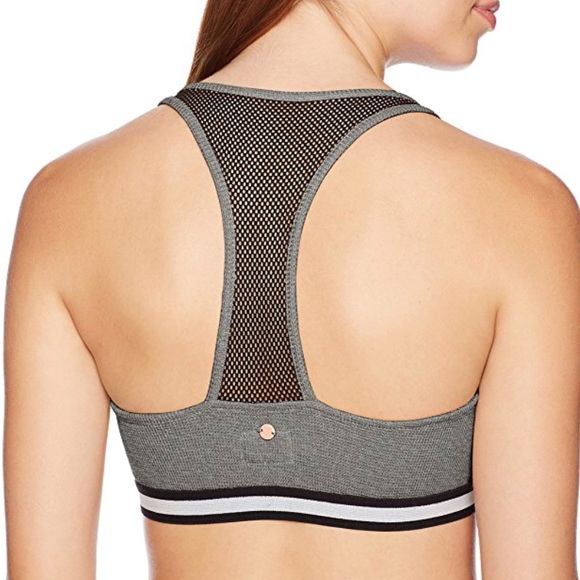 Charcoal Mesh Elastic Band Knit Bralette - Picture 2 of 4